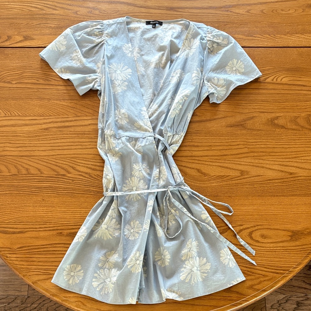 Madewell Light Blue Floral Mini Dress